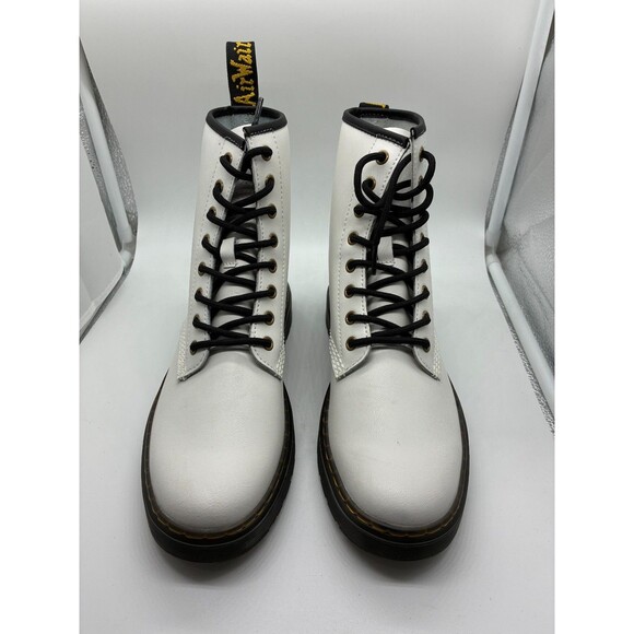 NEW Dr. Martens Zavala White Canvas Lace-Up Boots US Women's 9, EU 41 - Picture 2 of 6